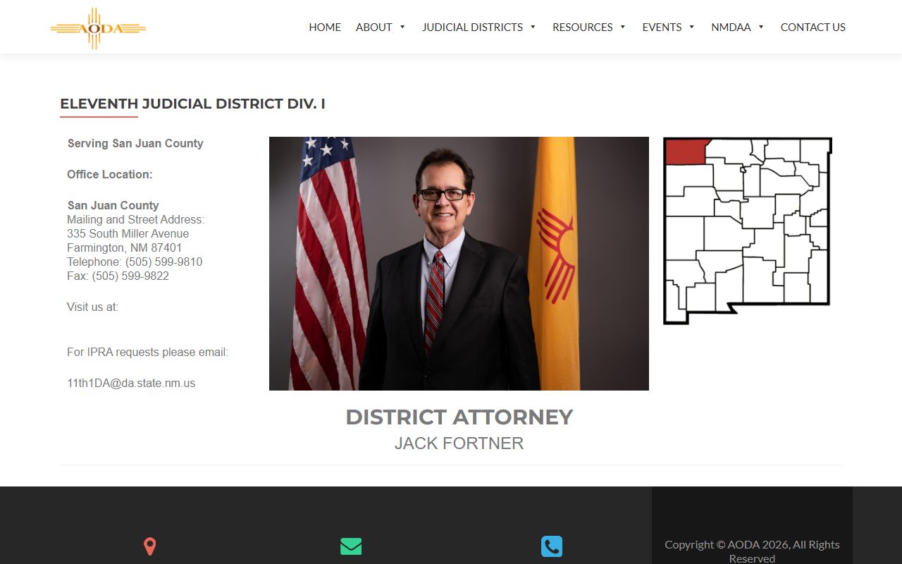 San Juan County criminal court records Eleventh Judicial District Attorney