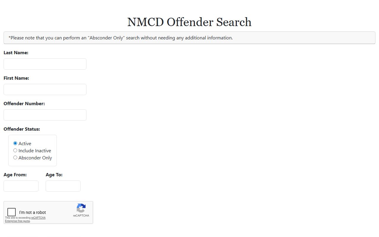 San Juan County inmate records NMCD offender locator comparison
